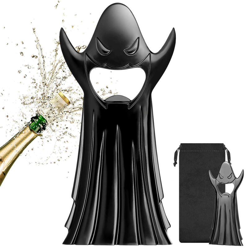 Kitchen Gadgets Club - Dark Black Ghost Shape Metal Beer