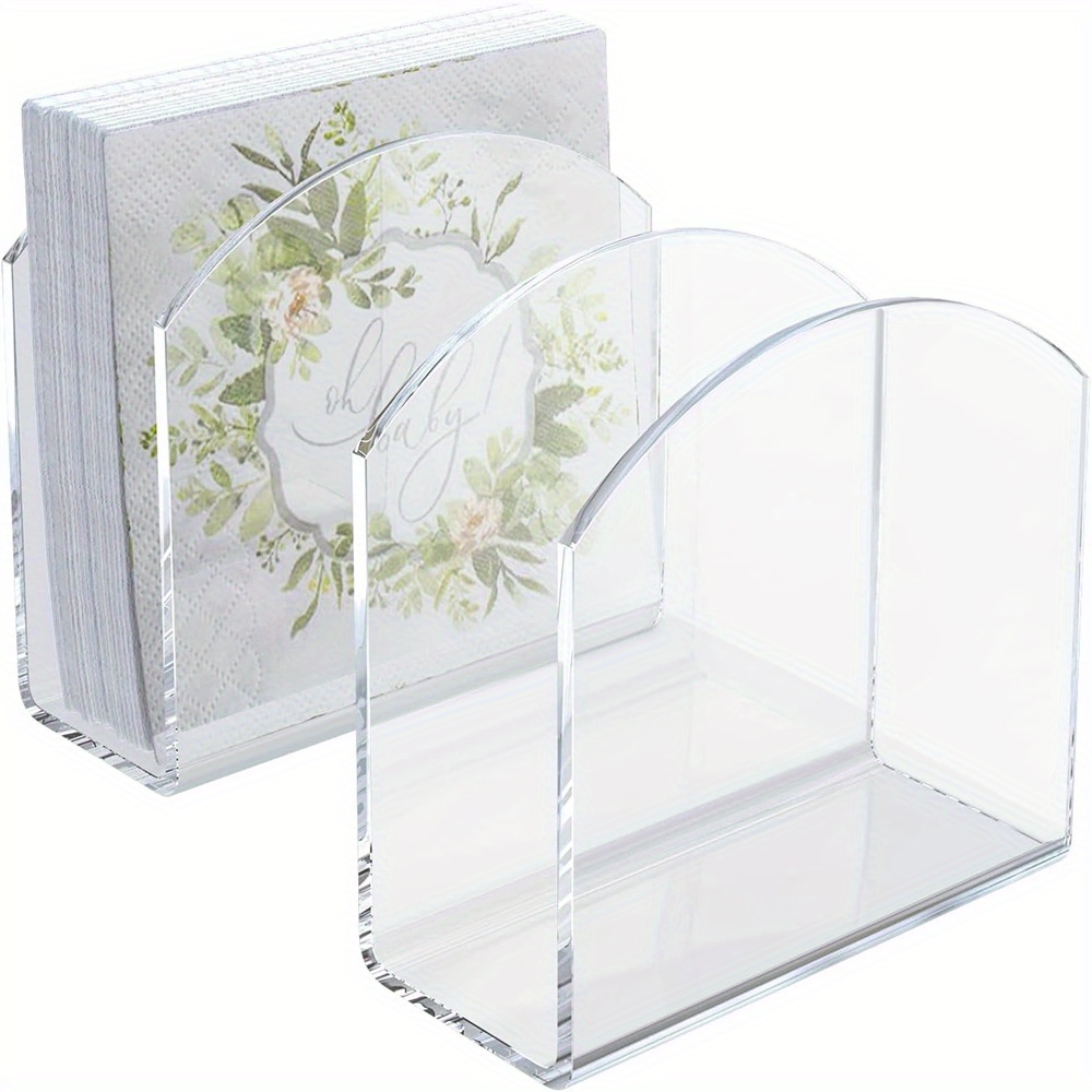 Kitchen Gadgets Website - 2pcs/pack New Style Napkin Holder, Clear