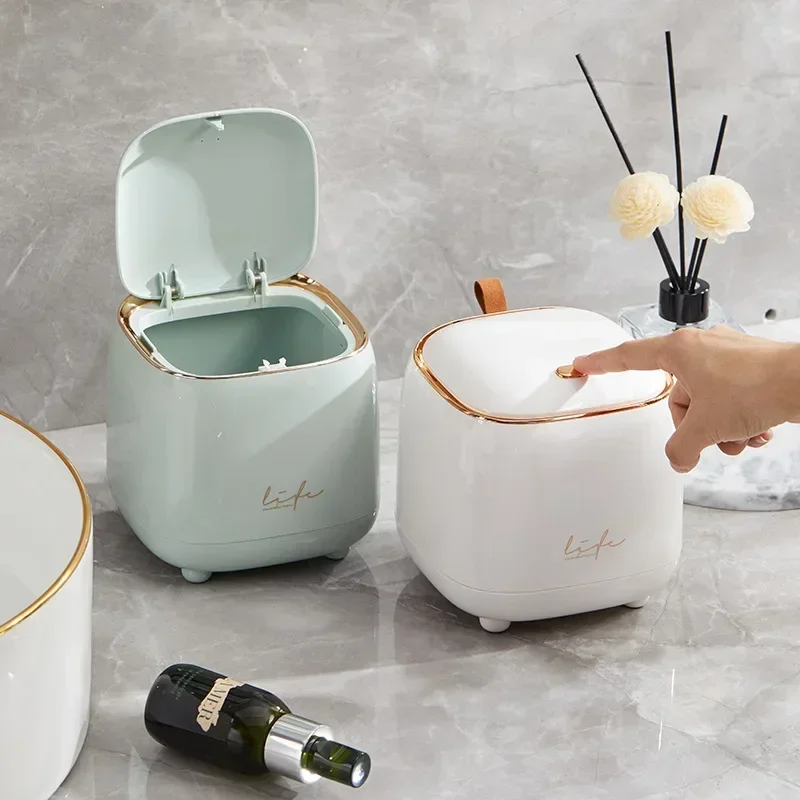 Kitchen Gadgets Luxury - Light Luxury Pressing Desktop Trash Can