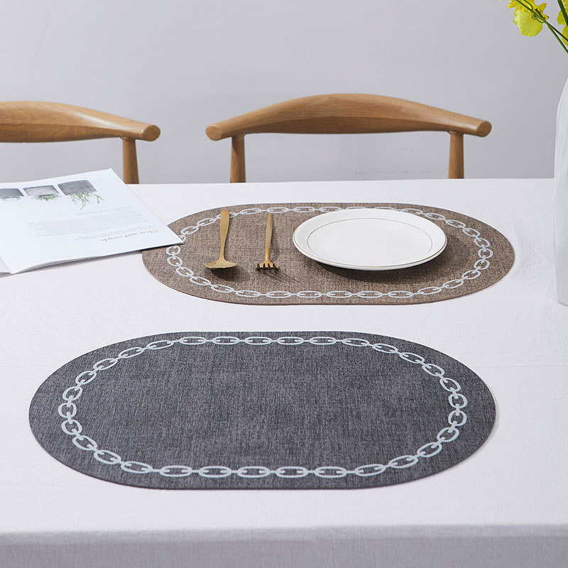 Oval Table Placemat Faux Leath - Kitchen Gadgets Luxury 评论和价格