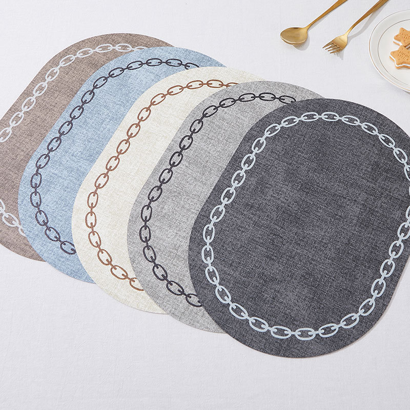 Oval Table Placemat Faux Leath - Kitchen Gadgets Luxury 评论和价格