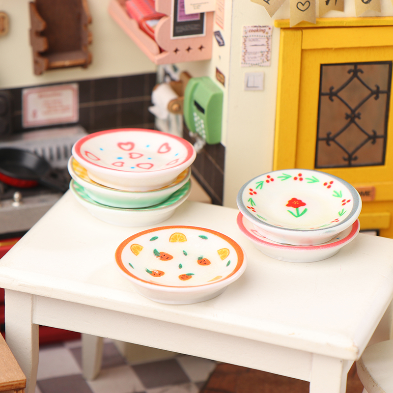 5Pcs 1/12 Dollhouse Mini Plate - Kitchen Gadgets Website 评论和价格