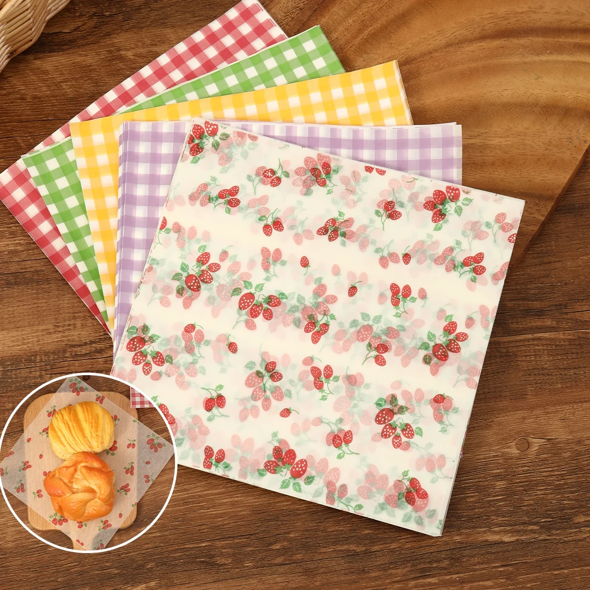 50Pcs Oilproof Wrapping Paper  - Kitchen Gadgets Gift 评论和价格