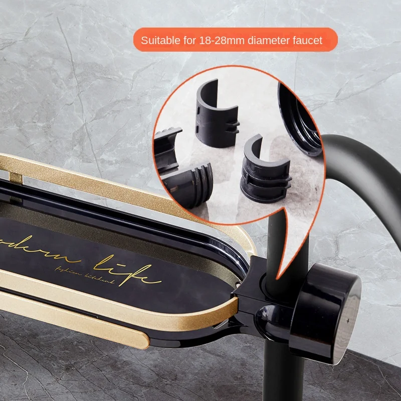 Light Luxury Faucet Storage Ra - Kitchen Gadgets Luxury 评论和价格