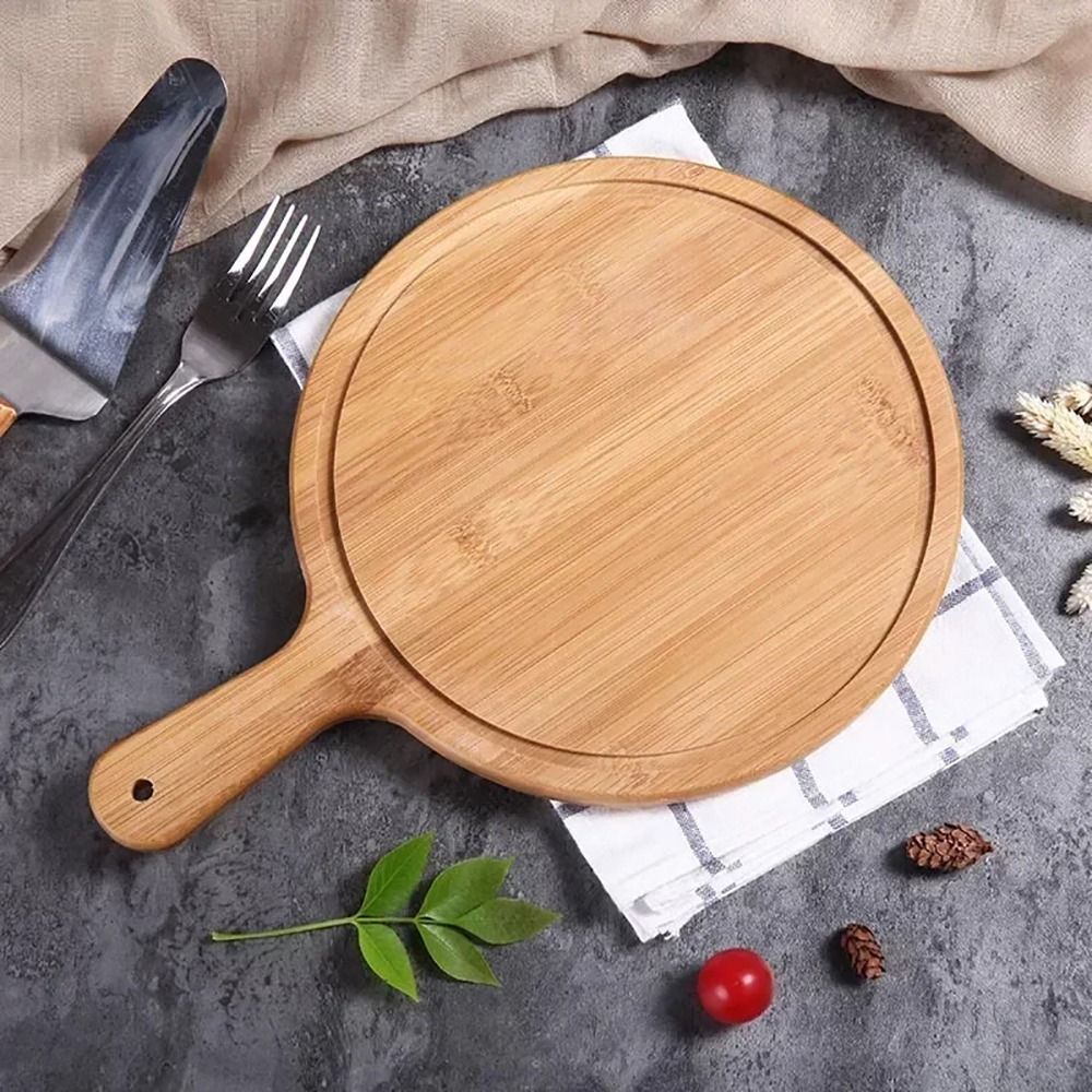 1Pcs Stone Cutting Bamboo Pizz - Pizza Stone Baking 评论和价格