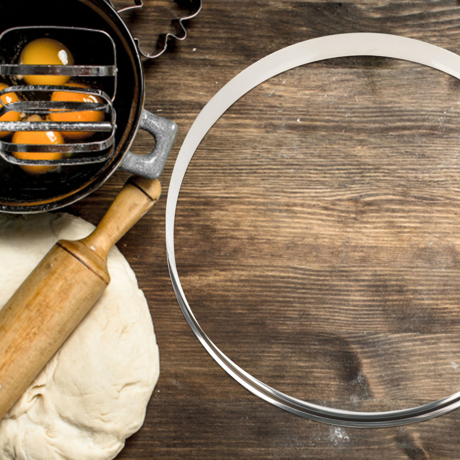 Stainless Steel Pizza Ring Dee - Pizza Stone Baking 评论和价格
